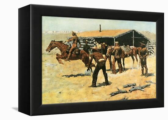 The Coming and Going of the Pony Express-Frederic Sackrider Remington-Framed Stretched Canvas