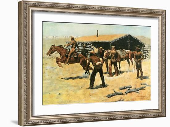 The Coming and Going of the Pony Express-Frederic Sackrider Remington-Framed Art Print