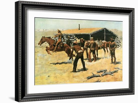 The Coming and Going of the Pony Express-Frederic Sackrider Remington-Framed Art Print