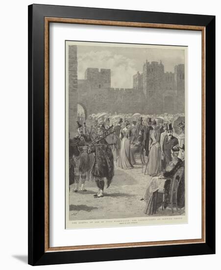 The Coming of Age of Lord Warkworth, the Garden-Party at Alnwick Castle-John Charlton-Framed Giclee Print
