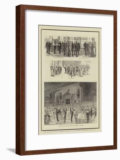 The Coming of Age of Prince Albert Victor Edward at Sandringham, 1885-null-Framed Giclee Print