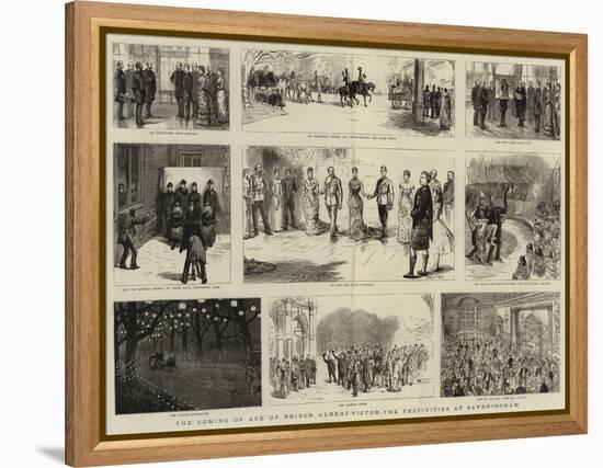 The Coming of Age of Prince Albert Victor, the Festivities at Sandringham-Sydney Prior Hall-Framed Premier Image Canvas