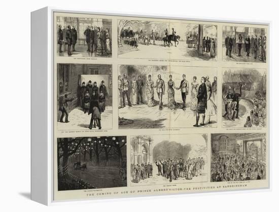 The Coming of Age of Prince Albert Victor, the Festivities at Sandringham-Sydney Prior Hall-Framed Premier Image Canvas