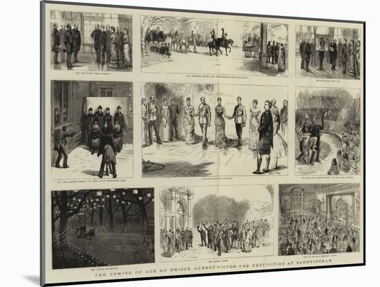 The Coming of Age of Prince Albert Victor, the Festivities at Sandringham-Sydney Prior Hall-Mounted Giclee Print