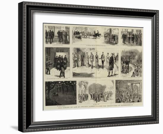 The Coming of Age of Prince Albert Victor, the Festivities at Sandringham-Sydney Prior Hall-Framed Giclee Print