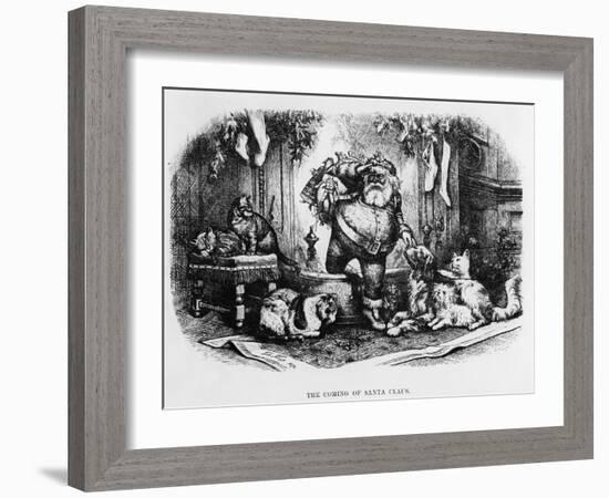 The Coming of Santa Claus, 1872-Thomas Nast-Framed Giclee Print