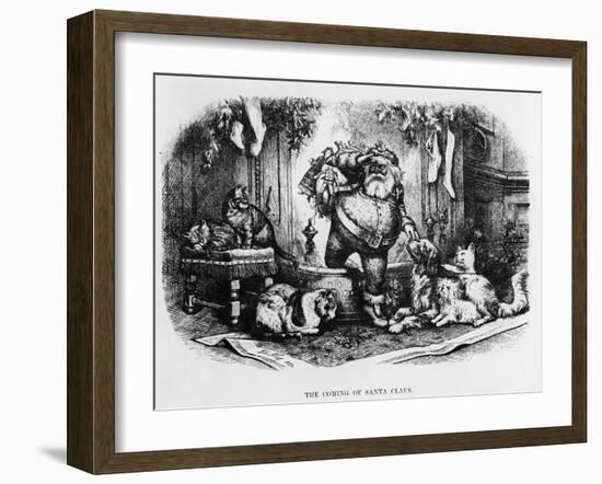 The Coming of Santa Claus, 1872-Thomas Nast-Framed Giclee Print