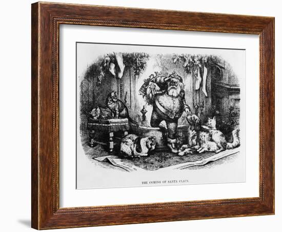 The Coming of Santa Claus, 1872-Thomas Nast-Framed Giclee Print