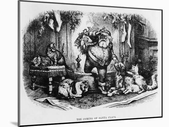 The Coming of Santa Claus, 1872-Thomas Nast-Mounted Giclee Print