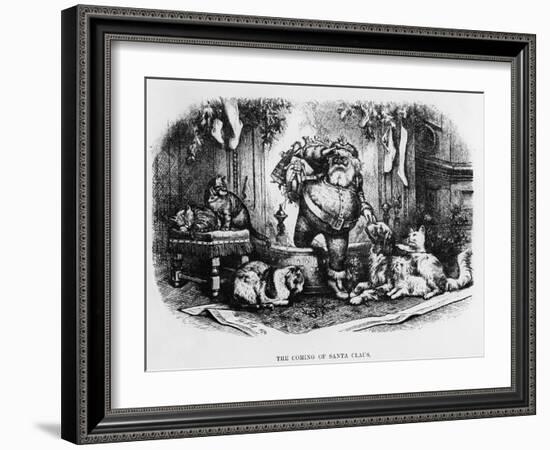 The Coming of Santa Claus, 1872-Thomas Nast-Framed Giclee Print