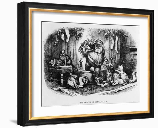 The Coming of Santa Claus, 1872-Thomas Nast-Framed Giclee Print