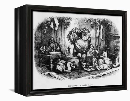 The Coming of Santa Claus, 1872-Thomas Nast-Framed Premier Image Canvas