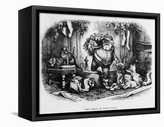 The Coming of Santa Claus, 1872-Thomas Nast-Framed Premier Image Canvas