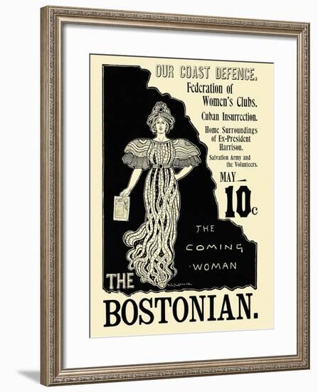 The Coming Woman. the Bostonian.-null-Framed Art Print