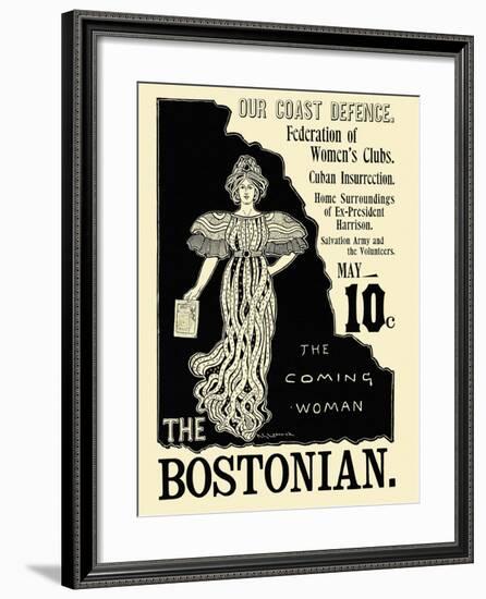 The Coming Woman. the Bostonian.-null-Framed Art Print