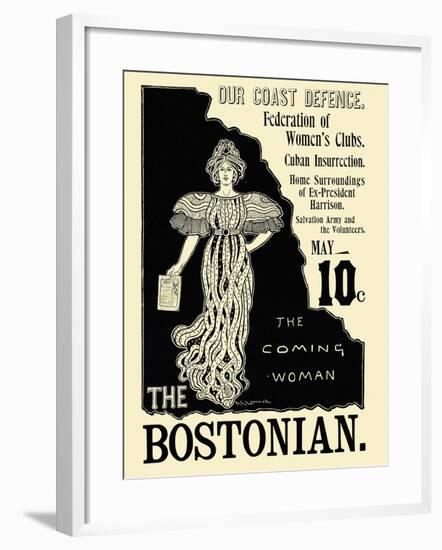 The Coming Woman. the Bostonian.-null-Framed Art Print