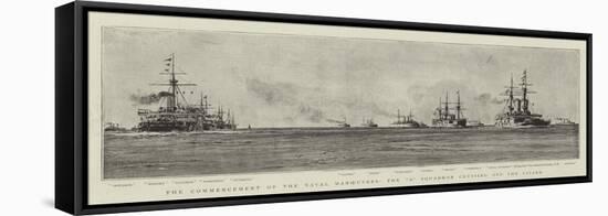 The Commencement of the Naval Manoeuvres, the A Squadron Cruising Off the Lizard-William Lionel Wyllie-Framed Premier Image Canvas