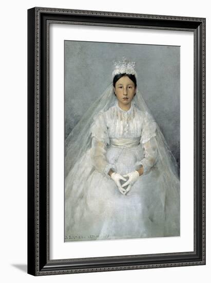 The Communicant, 1875-Jules Bastien-Lepage-Framed Giclee Print