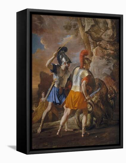 The Companions of Rinaldo, c.1633-Nicolas Poussin-Framed Premier Image Canvas