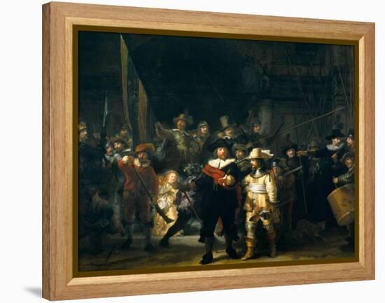 The Company of Frans Banning Cocq and Willem van Ruytenburch-Rembrandt van Rijn-Framed Premier Image Canvas