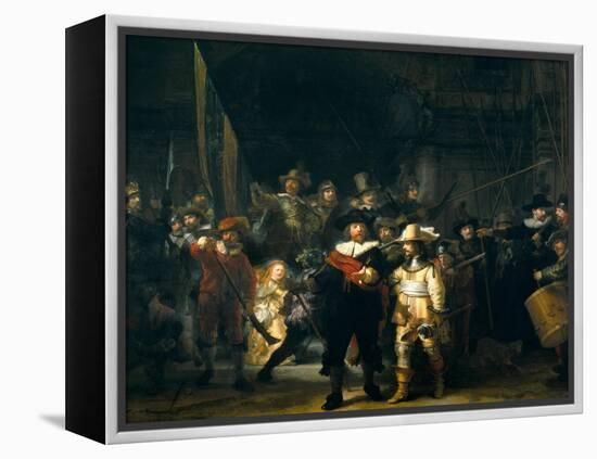 The Company of Frans Banning Cocq and Willem van Ruytenburch-Rembrandt van Rijn-Framed Premier Image Canvas