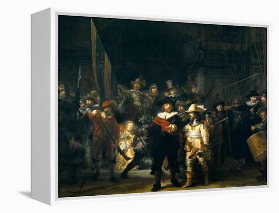 The Company of Frans Banning Cocq and Willem van Ruytenburch-Rembrandt van Rijn-Framed Premier Image Canvas