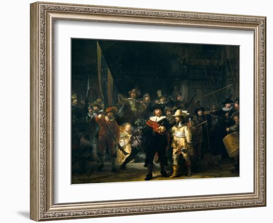 The Company of Frans Banning Cocq and Willem van Ruytenburch-Rembrandt van Rijn-Framed Giclee Print