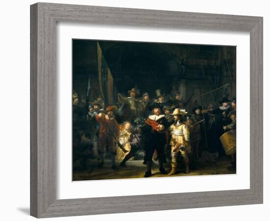 The Company of Frans Banning Cocq and Willem van Ruytenburch-Rembrandt van Rijn-Framed Giclee Print