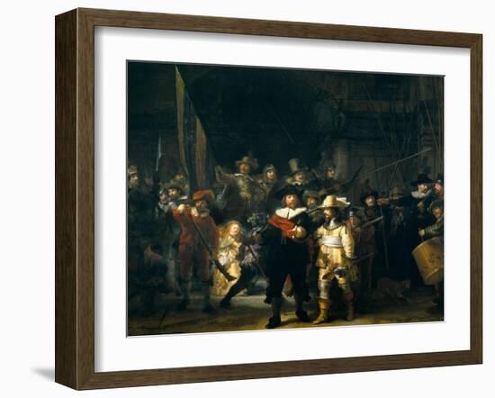 The Company of Frans Banning Cocq and Willem van Ruytenburch-Rembrandt van Rijn-Framed Giclee Print