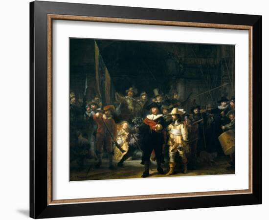 The Company of Frans Banning Cocq and Willem van Ruytenburch-Rembrandt van Rijn-Framed Giclee Print