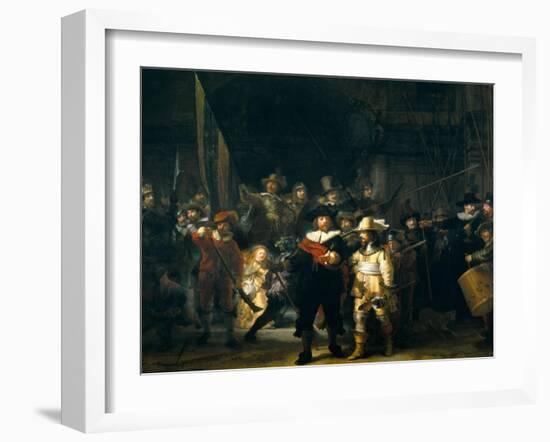 The Company of Frans Banning Cocq and Willem van Ruytenburch-Rembrandt van Rijn-Framed Giclee Print