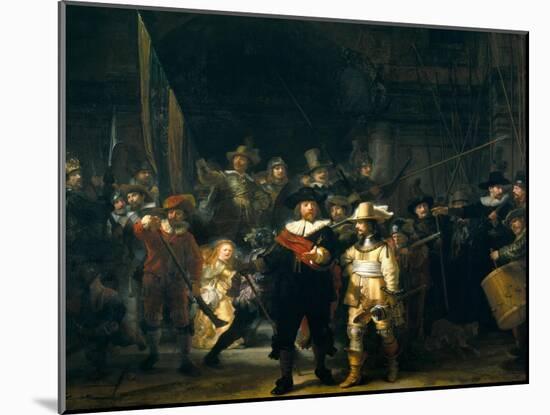 The Company of Frans Banning Cocq and Willem van Ruytenburch-Rembrandt van Rijn-Mounted Giclee Print