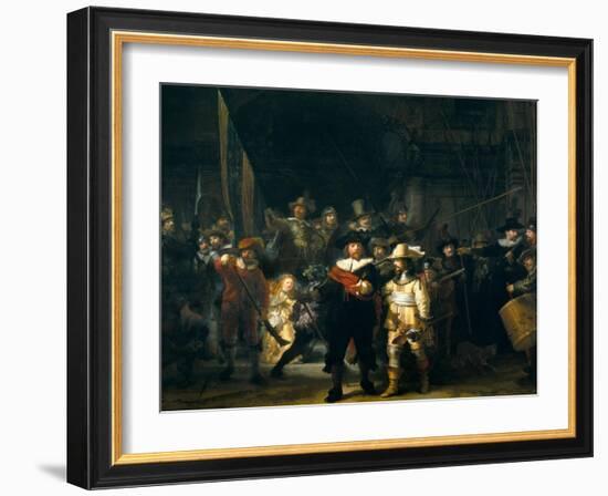 The Company of Frans Banning Cocq and Willem van Ruytenburch-Rembrandt van Rijn-Framed Giclee Print