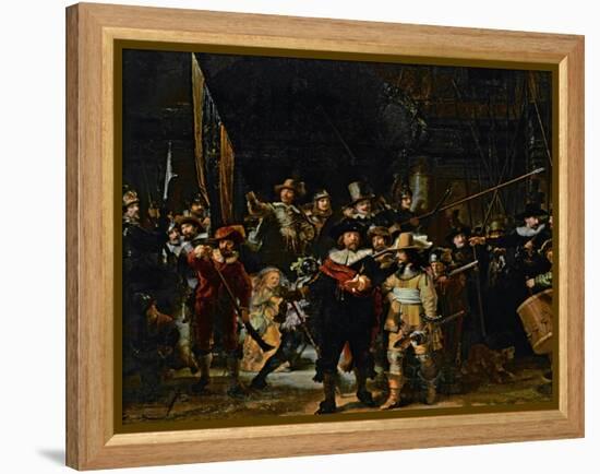 The Company of Frans Banning Cocq and Willem Van Ruytenburch-Rembrandt van Rijn-Framed Premier Image Canvas