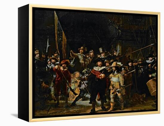 The Company of Frans Banning Cocq and Willem Van Ruytenburch-Rembrandt van Rijn-Framed Premier Image Canvas