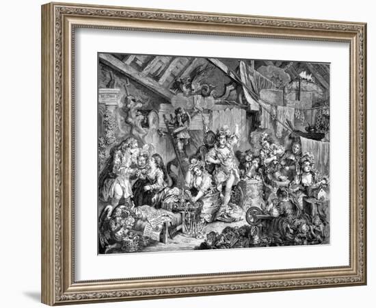 The Company of Strollers by William Hogarth-William Hogarth-Framed Giclee Print