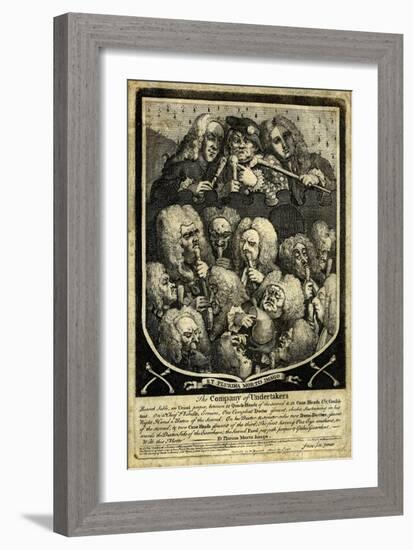 The Company of Undertakers-William Hogarth-Framed Giclee Print