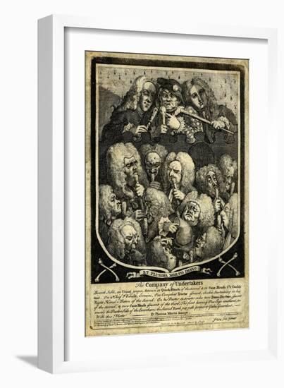 The Company of Undertakers-William Hogarth-Framed Giclee Print
