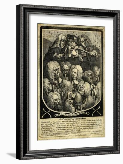 The Company of Undertakers-William Hogarth-Framed Giclee Print