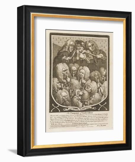 The Company of Undertakers-William Hogarth-Framed Art Print