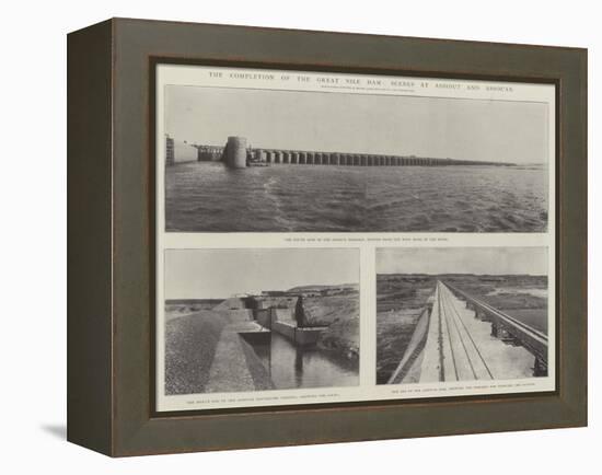 The Completion of the Great Nile Dam, Scenes at Assiout and Assouan-null-Framed Premier Image Canvas