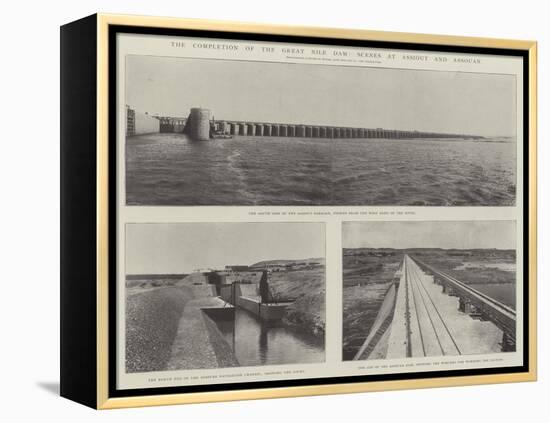 The Completion of the Great Nile Dam, Scenes at Assiout and Assouan-null-Framed Premier Image Canvas