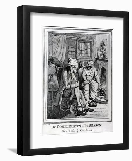 The Compliments of the Season, Kibe Heels and Chillblains, C.1785-Henry William Bunbury-Framed Giclee Print