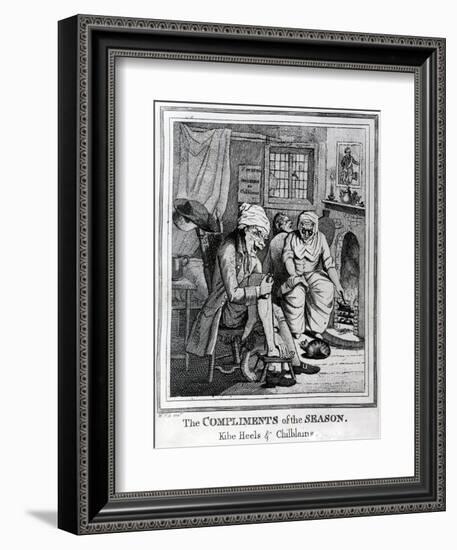 The Compliments of the Season, Kibe Heels and Chillblains, C.1785-Henry William Bunbury-Framed Giclee Print