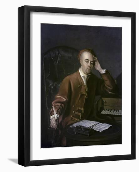 The Composer Handel-Philippe Mercier-Framed Giclee Print