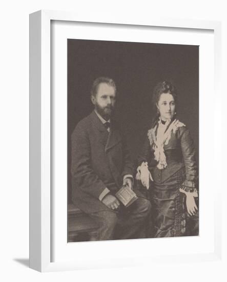 The composer Pyotr Ilyich Tchaikovsky (1840-1893) with his wife Antonina Miliukova, 1877-null-Framed Giclee Print