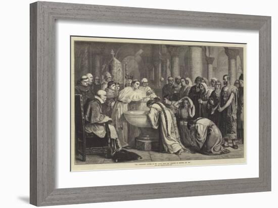 The Compulsory Baptism of the Moors after the Conquest of Granada, Ad 1500-null-Framed Giclee Print