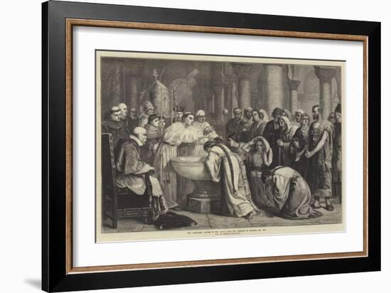The Compulsory Baptism of the Moors after the Conquest of Granada, Ad 1500-null-Framed Giclee Print