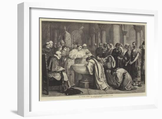 The Compulsory Baptism of the Moors after the Conquest of Granada, Ad 1500-null-Framed Giclee Print