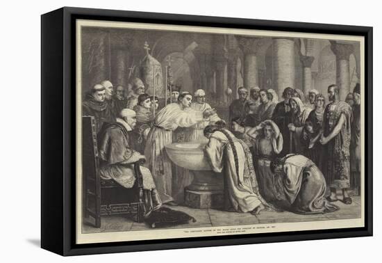 The Compulsory Baptism of the Moors after the Conquest of Granada, Ad 1500-null-Framed Premier Image Canvas